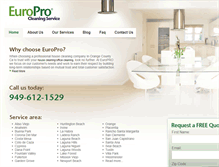 Tablet Screenshot of europrocleaningservice.com